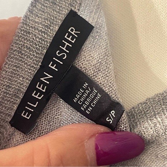 Eileen Fisher NWT 3/4 Sleeve Tunic Wool Blend Gray Size S/P - Picture 6 of 8